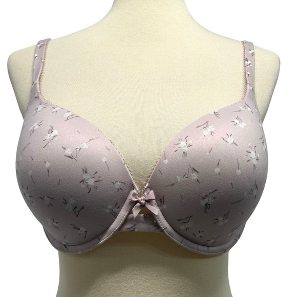 Victoria’s Secret Floral Lavender Lightly Padded Underwire Bra Women’s 32DDD - Picture 2 of 10